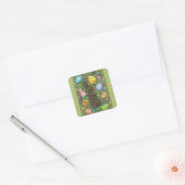 KOCOLAAT EENVOUDIGERE BUNNY, CHICK, EIEREN, JELLY  VIERKANTE STICKER (Envelop)