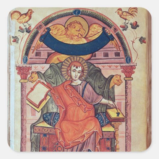 Kod.22 St. Mark, uit het Ada-manuscript Vierkante Sticker (Voorkant)