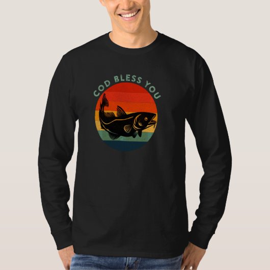 Kod Bless You God pun Funny Cod Pul T-shirt (Voorkant)