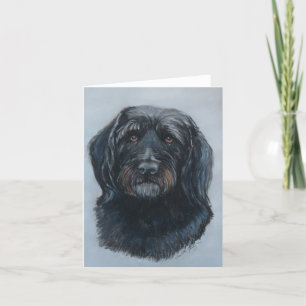 Koda Golden Doodle Dog Art Kaart