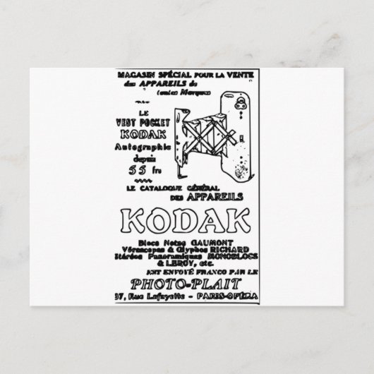 Kodak Advert Briefkaart (Voorkant)