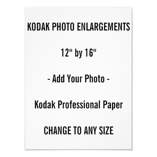 Kodak-fotouitbreidingen 12 inch bij 16 inch foto afdruk (Voorkant)