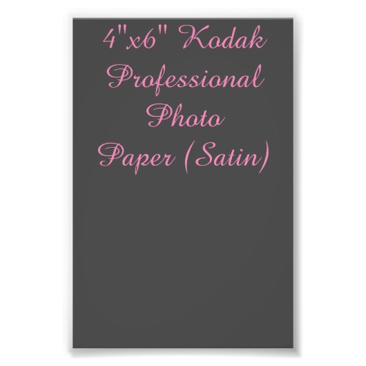 Kodak Professional-fotopapier van 4 x 6 inch (Sati Foto Afdruk (Voorkant)