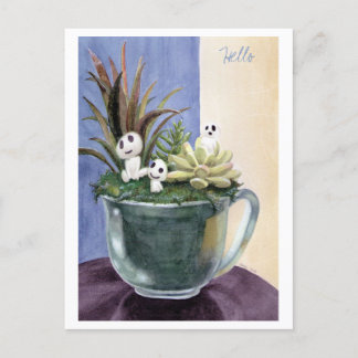 Kodamas bij het spelen briefkaart