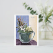 Kodamas bij het spelen briefkaart (Staand voorkant)