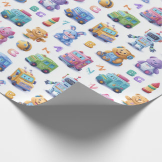Kodering Mascottes Cute Robots Leren ABC Cadeaupapier