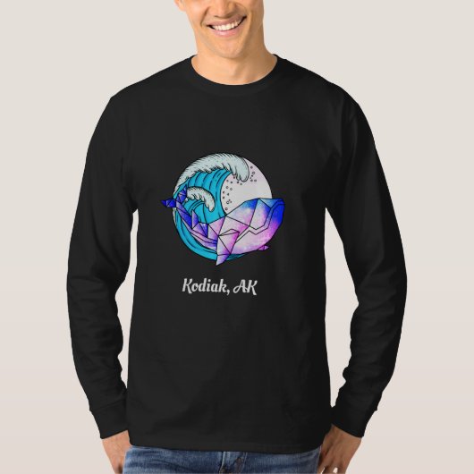 Kodiak Ak Japanse schilder Geometric Orca Killer W T-shirt (Voorkant)