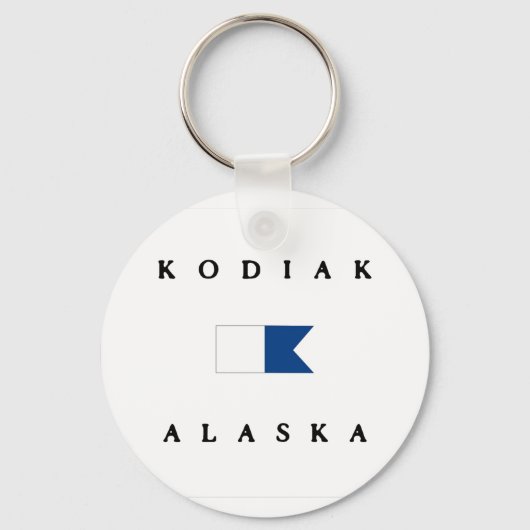 Kodiak Alaska Alpha Dive Flag Sleutelhanger (Voorkant)