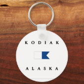 Kodiak Alaska Alpha Dive Flag Sleutelhanger (Voorkant)