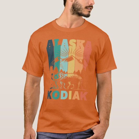 Kodiak Alaska Bergzicht T-shirt (Voorkant)