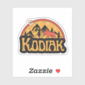 Kodiak, Alaska Sticker (Vel)