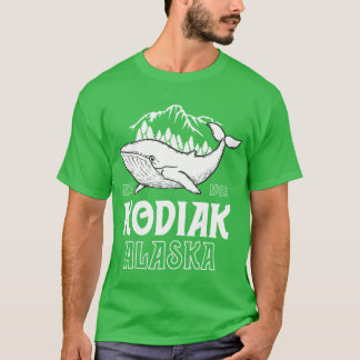 Kodiak Alaska T Shirt Whale Hiking Cruise Family V