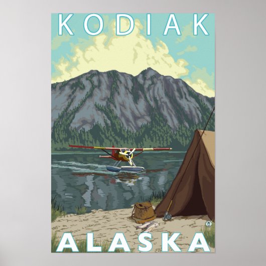 Kodiak, AlaskaBush Plane Vist Poster (Voorkant)
