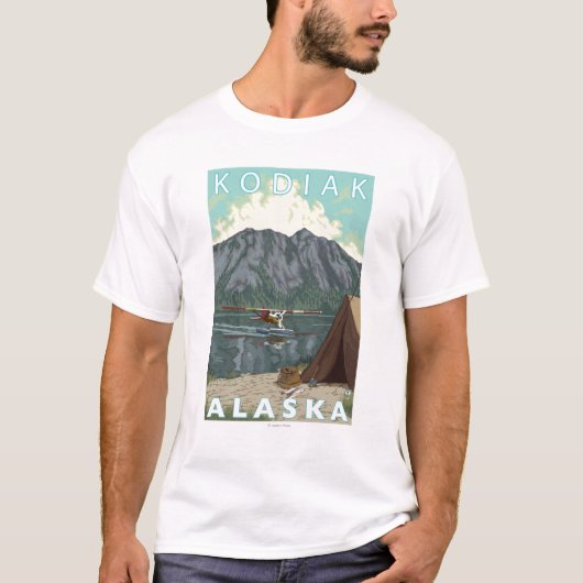 Kodiak, AlaskaBush Plane Vist T-shirt (Voorkant)
