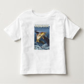 Kodiak, AlaskaCutkeel, dwarsdoorsnede Kinder Shirts (Voorkant)