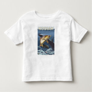 Kodiak, AlaskaCutkeel, dwarsdoorsnede Kinder Shirts