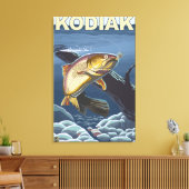Kodiak, AlaskaCutkeeldoorsnede Canvas Afdruk (Insitu (Woonkamer))