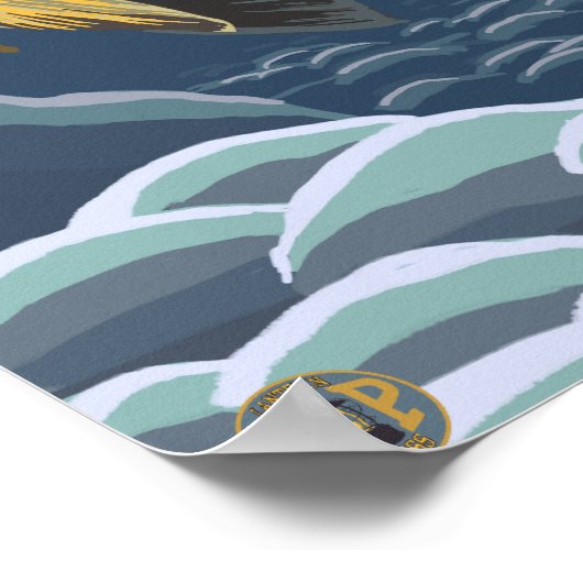 Kodiak, AlaskaCutkeeldoorsnede Poster (Hoek)