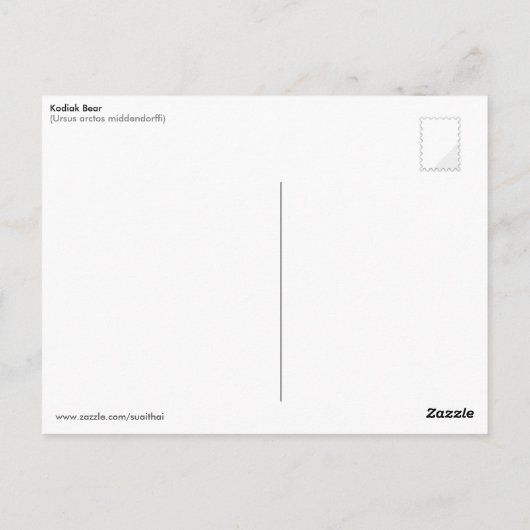 Kodiak-Beer Briefkaart (Achterkant)