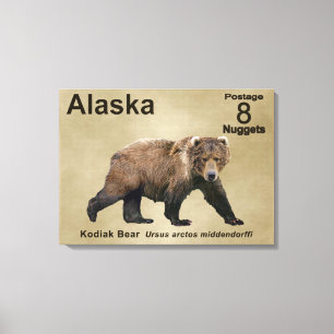 Kodiak-Beer Canvas Afdruk
