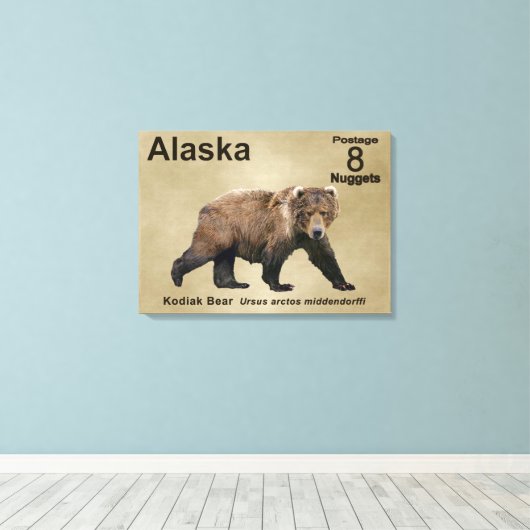 Kodiak-Beer Canvas Afdruk (Insitu (Houten vloer))