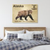 Kodiak-Beer Canvas Afdruk (Insitu (Slaapkamer))