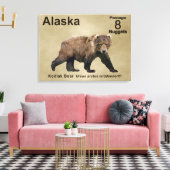 Kodiak-Beer Canvas Afdruk (Insitu (Woonkamer))