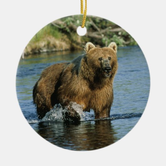 Kodiak-Beer Keramisch Ornament (Voorkant)