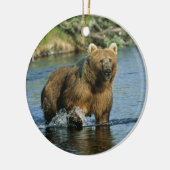 Kodiak-Beer Keramisch Ornament (Links)