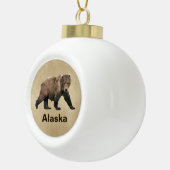 Kodiak-Beer Keramische Bal Ornament (Rechts)