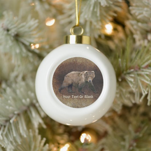Kodiak-Beer Keramische Bal Ornament (Boom)
