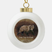 Kodiak-Beer Keramische Bal Ornament (Voorkant)