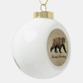 Kodiak-Beer Keramische Bal Ornament (Links)