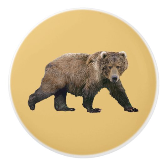 Kodiak-Beer Keramische Knop (Voorkant)