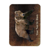 Kodiak Beer on Cariou Fur Magneet (Verticaal)