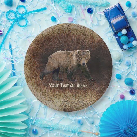 Kodiak Beer on Cariou Fur Papieren Bordje (Feest)