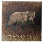 Kodiak Beer on Cariou Fur Tegeltje (Voorkant)