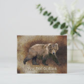 Kodiak Beer on Cariou (rendier)-pur Briefkaart (Staand voorkant)