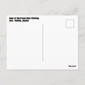 Kodiak Beer op de Frazer Beer Viewing Site Briefkaart (Achterkant)