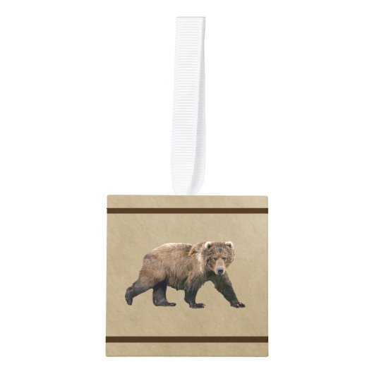 Kodiak - Beer op oud papier Decoratie (Voorkant)