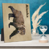 Kodiak - Beer op oud papier Fotoplaat (Zijkant)