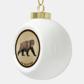 Kodiak - Beer op oud papier Keramische Bal Ornament (Rechts)