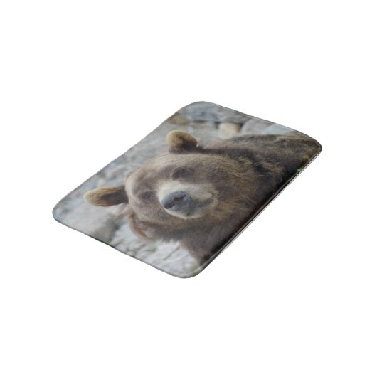 Kodiak Beer Portret Foto met sluiting gezicht Badmat (Gekanteld)