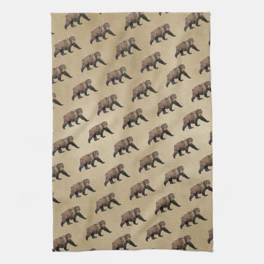 Kodiak-Beer Theedoek (Verticaal)