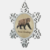 Kodiak-Beer Tin Sneeuwvlok Ornament (Rechts)