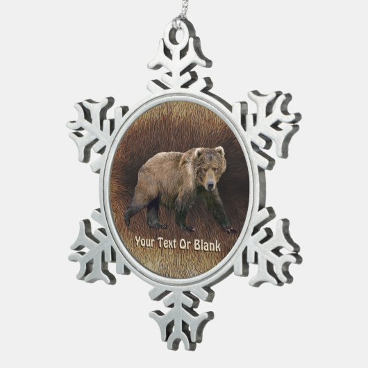 Kodiak-Beer Tin Sneeuwvlok Ornament (Rechts)