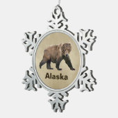 Kodiak-Beer Tin Sneeuwvlok Ornament (Rechts)