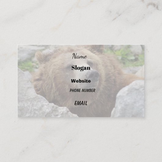 Kodiak-beer Visitekaartje (Achterkant)