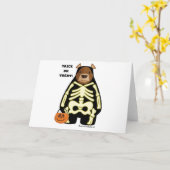 Kodiak Brown Beer Halloween Trick or treat Kaart (Gele Bloem)