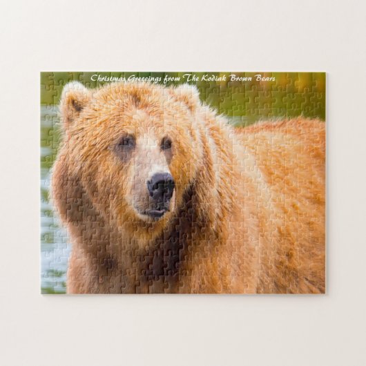 Kodiak Brown Beren. kerstcadeautjes Legpuzzel (Horizontaal)